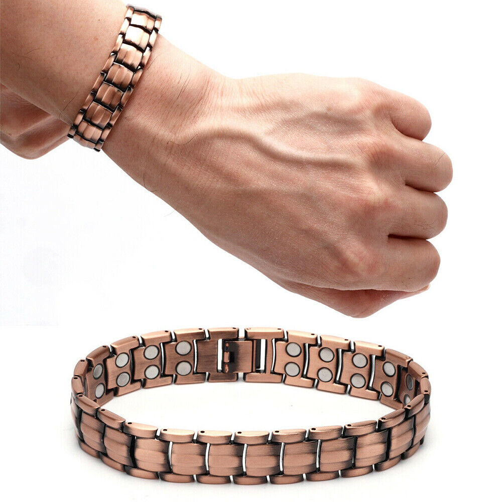 Men Red Copper Double Strong Therapy Bracelet DM