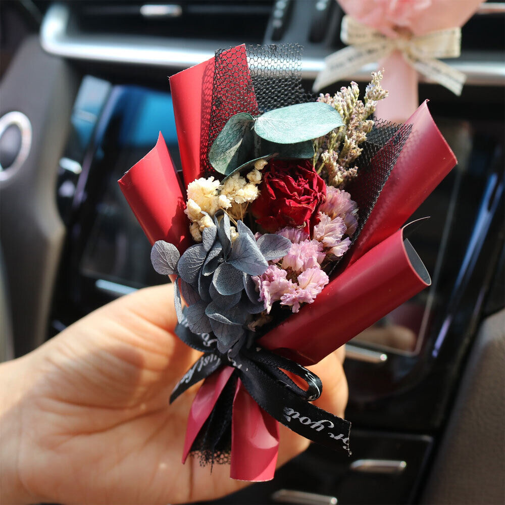 Mini Flowers Bouquet Car Air Freshener Vent Clip Creative Fragrance Clip #T