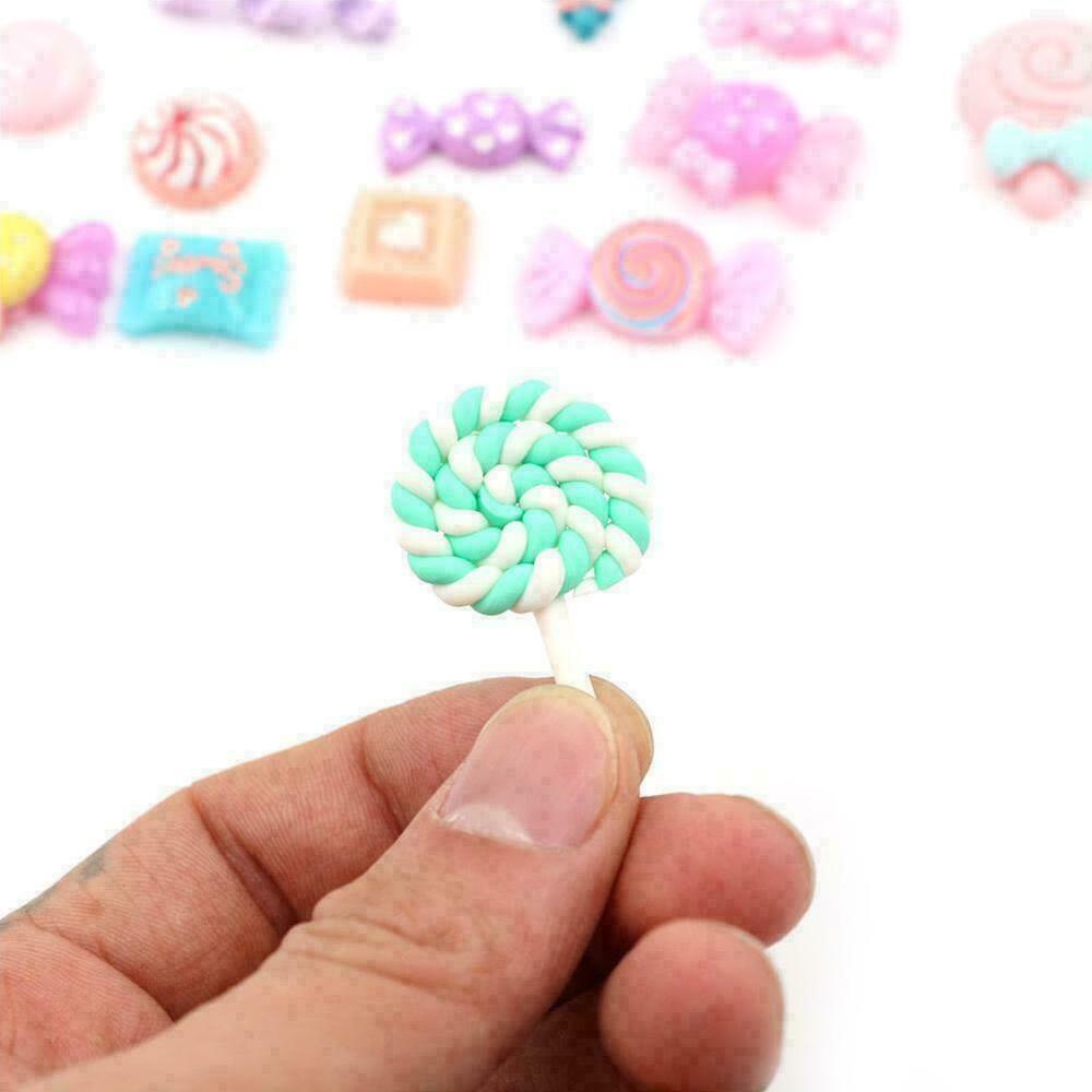 30x Candy Colorful Cute Bead Resin Charms Pendant DIY Handmade Jewelry Making