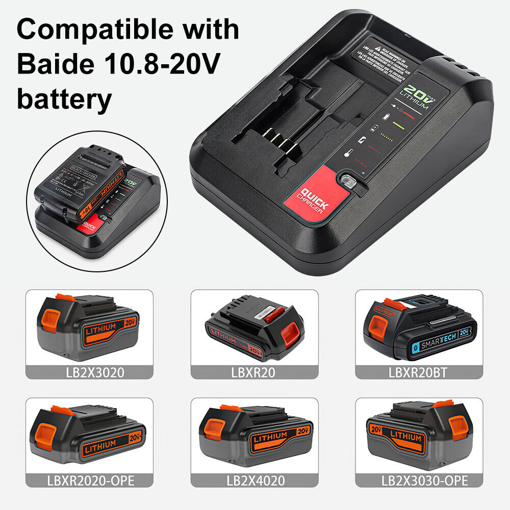 Battery Charger For Black & Decker BL2018 BL4018-XE Lithium-Ion BL1518