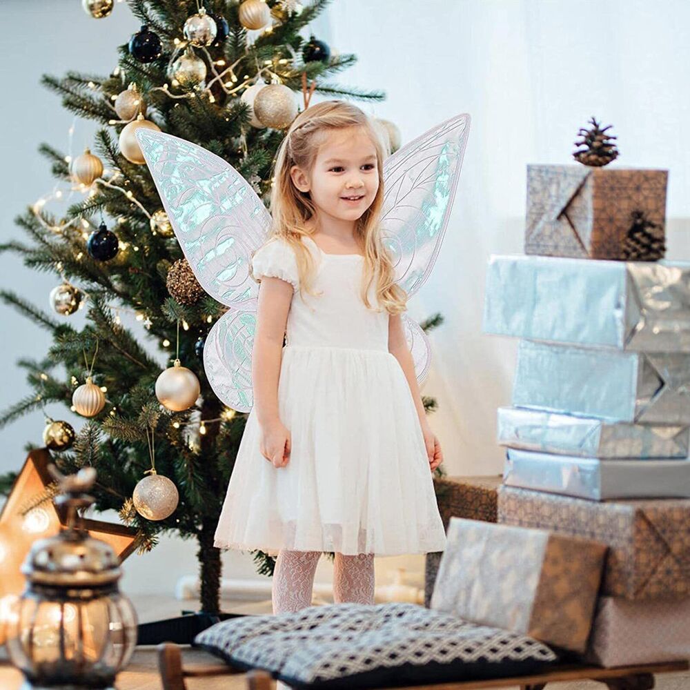 Women Girls Large Butterfly Fairy Wings Costume Sparkle Princess Angel Wing Gift