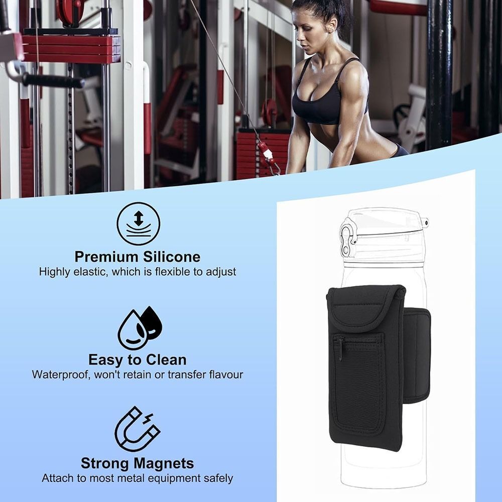 Waterproof Water Bottle Pockets Gym Accessories Magnetic Gym Bag