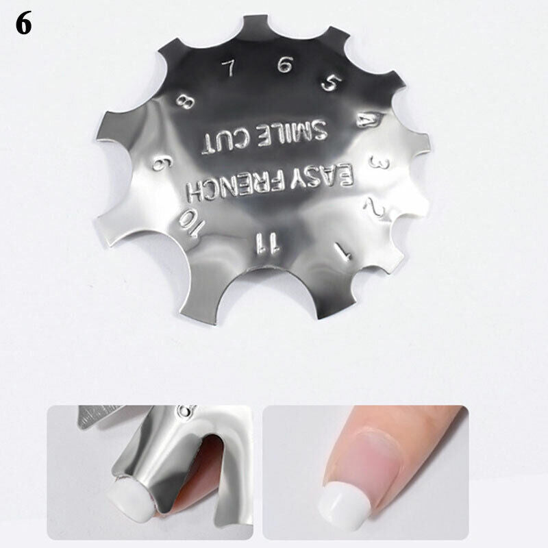 French Tip Smile V Line Edge Cutter Stencil Trimmer Nail Art Styling DIY Tool