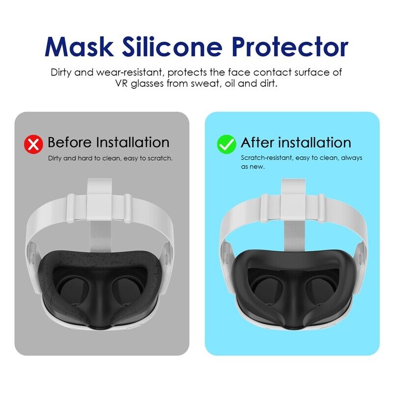 Silicone Cover Face Cover+Silicone Nose Pad for Meta 3 Face Cushion 9244