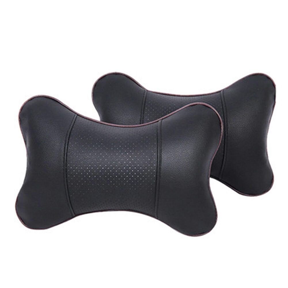 2x Car Seat Support Cushion Head Neck Rest Pad Travel Comfort Headrest Pillow