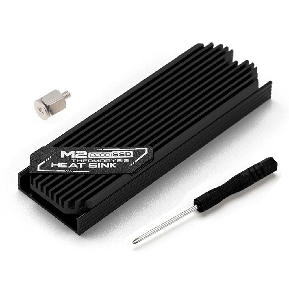 M.2 Solid State Festplatte Kühlkörper Wärmestrahler für PCIE 2280 SSD (Schwarz)