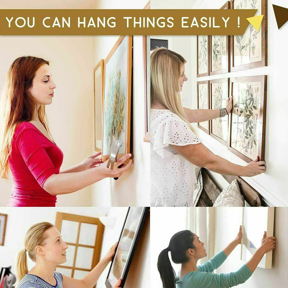 Picture Hangers Hooks 30M Wire Photo Frame Hanging Kit D Ring Stainless Steel