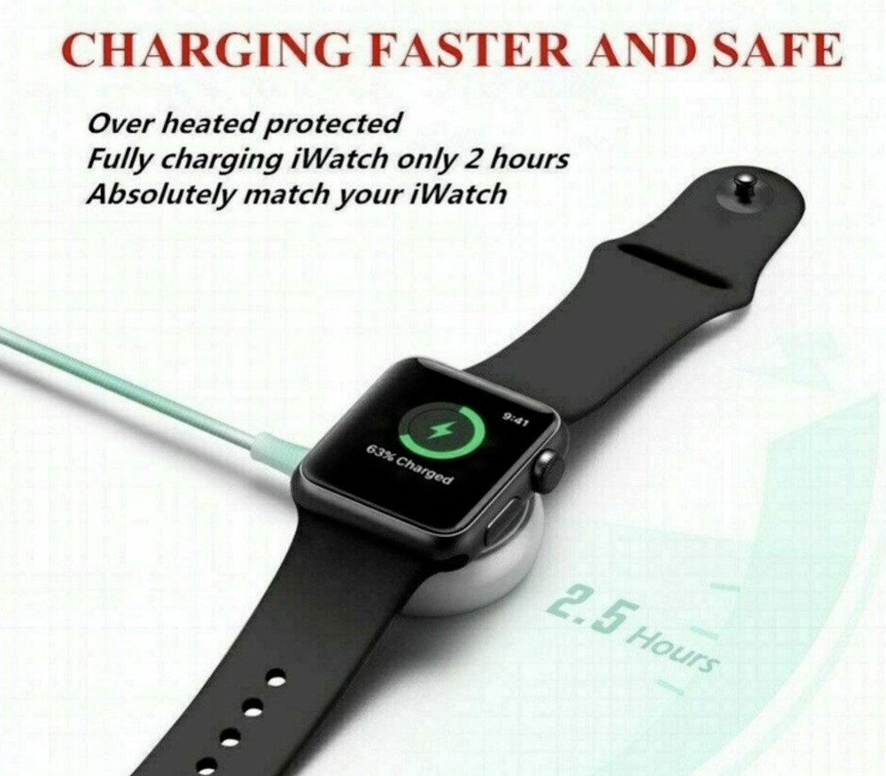 For Apple Watch iWatch 8 7 6 5 4 2 1 Magnetic Fast Charger Charging Cable USB