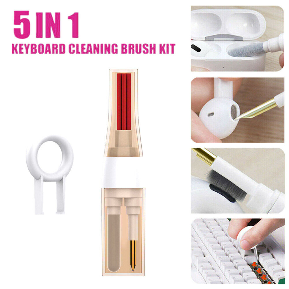 5 IN 1 Keyboard Cleaning Kit Laptop PC Earphone Cleaner Brush Key Puller Remover