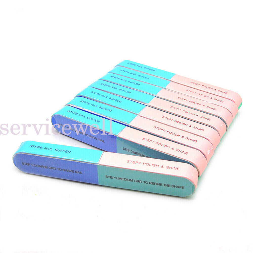 4x Professional Nail Sanding Block Straight Buffer Sand Surface Manicure