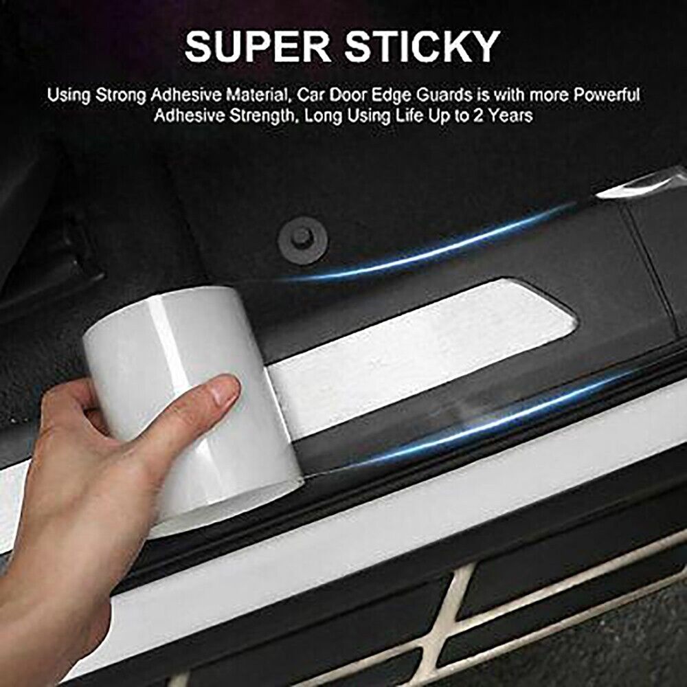 1 x Car Door Carbon Fiber Sticker Body Anti Scratch Protector Sill Scuff Cover Strip