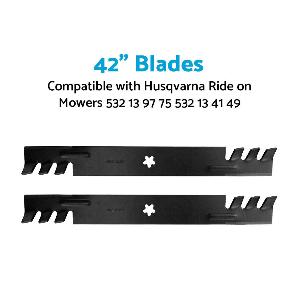 42" Blades Suitable For Husqvarna Ride on Mowers 532 13 97 75 532 13 41 49