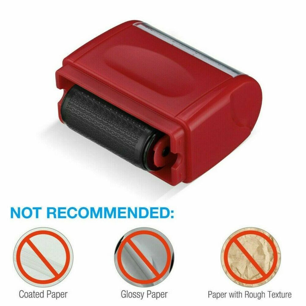 Wide Roller Stamp Identity Theft Stamp Perfect for Privacy Protection Leakage