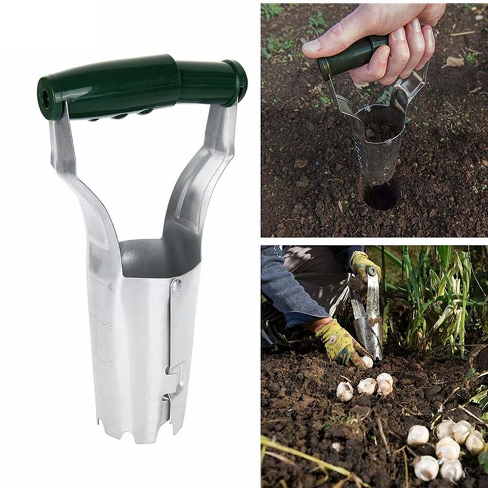 Automatic Garden Bulb Planter With Depth Mark Auto Transplanter Soil Hole Punch