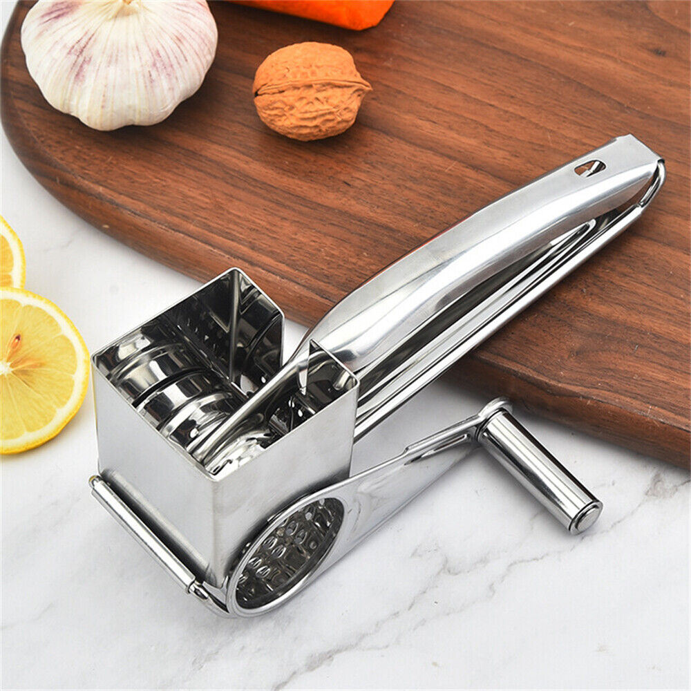 4 Set Multifunction Rotary Cheese Grater Hand Held Cut Slicer Stainless Steel