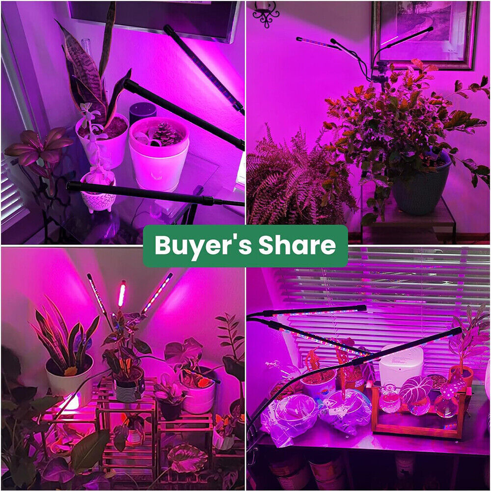 LED USB Plant Grow Light Indoor Growing Lamp Full Spectrum Dimmable 1/2/3/4 Head