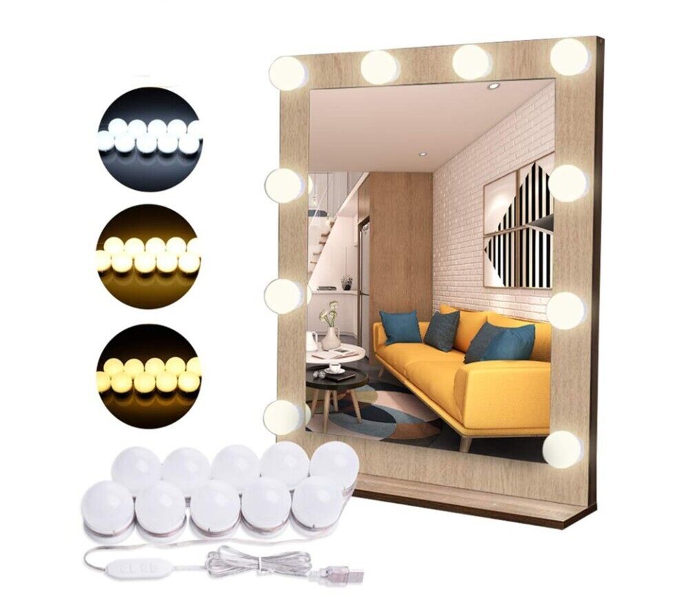 Make Up Mirror Lights 10-14 LED Bulbs Vanity Light Dimmable Ball Lamp Hollywood