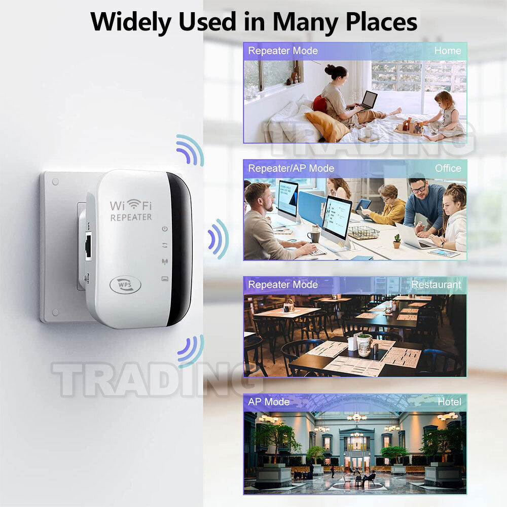 300Mbps Wifi Extender Repeater Range Booster Wireless-N 802.11 AP Router