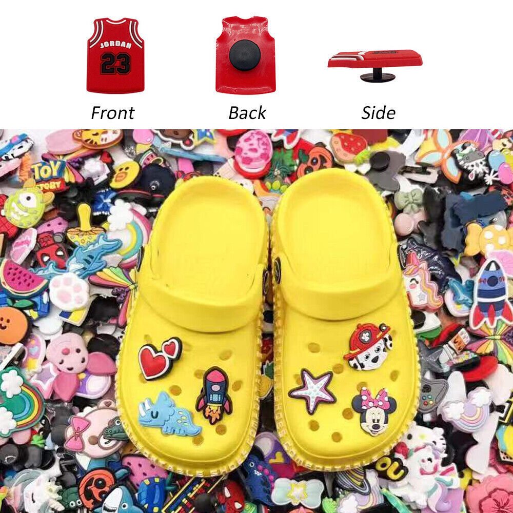 300Pcs Mixed Random Cartoon Cute PVC Shoes Charms