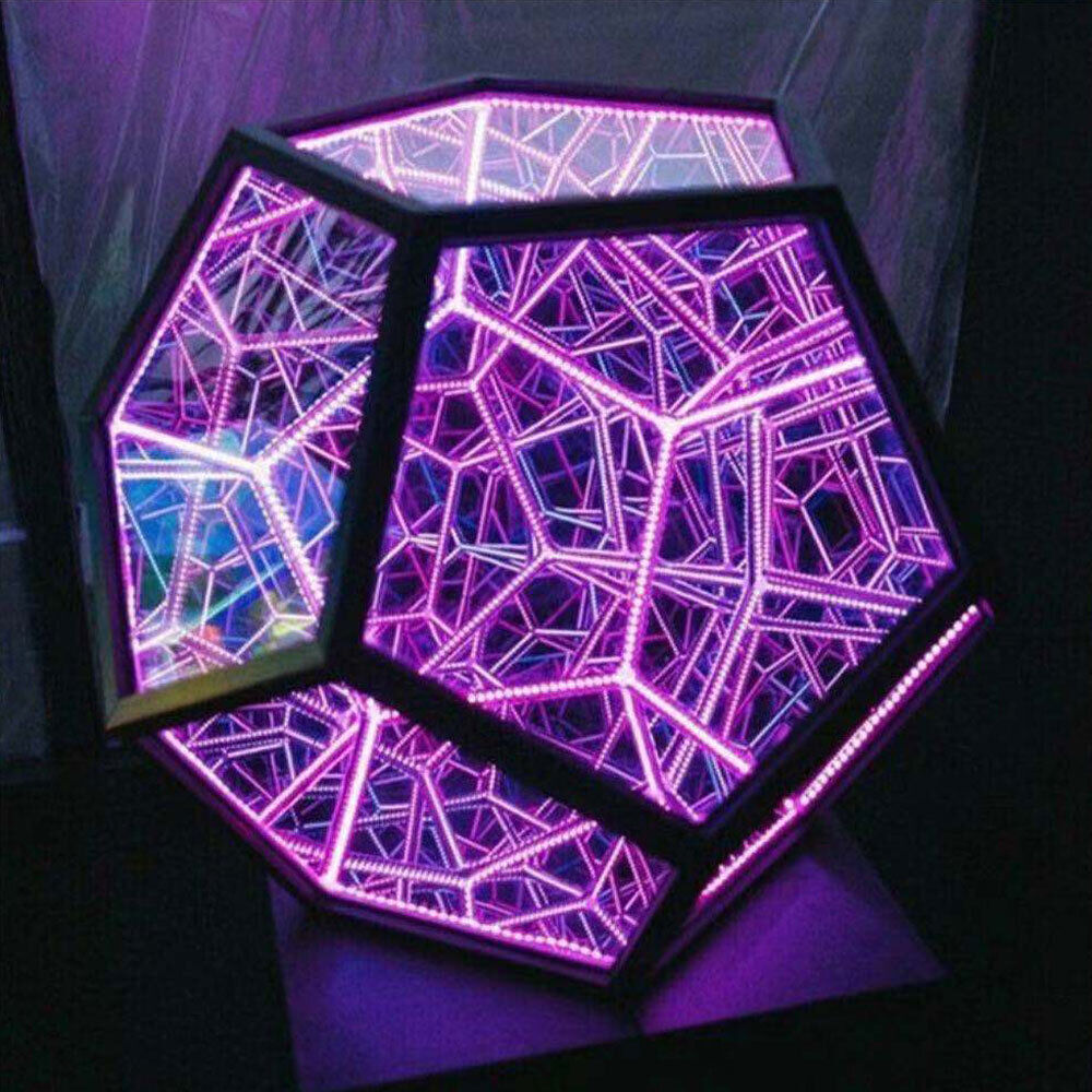 Infinity Dodecahedron Color Art Night Light LED Party Atmosphere Lamp Home Decor