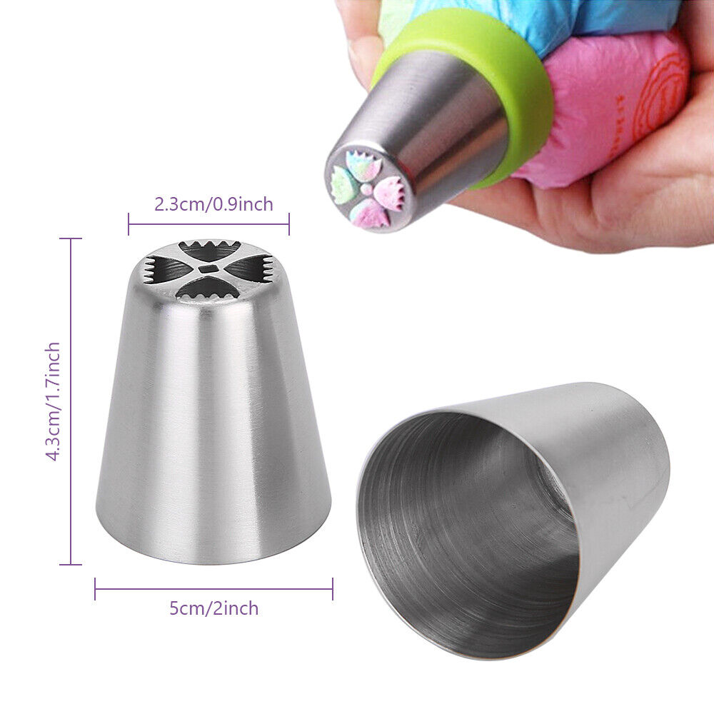 Russian Icing Piping Nozzles Cake Decorating Flower DIY Baking Pastry Tips Tools