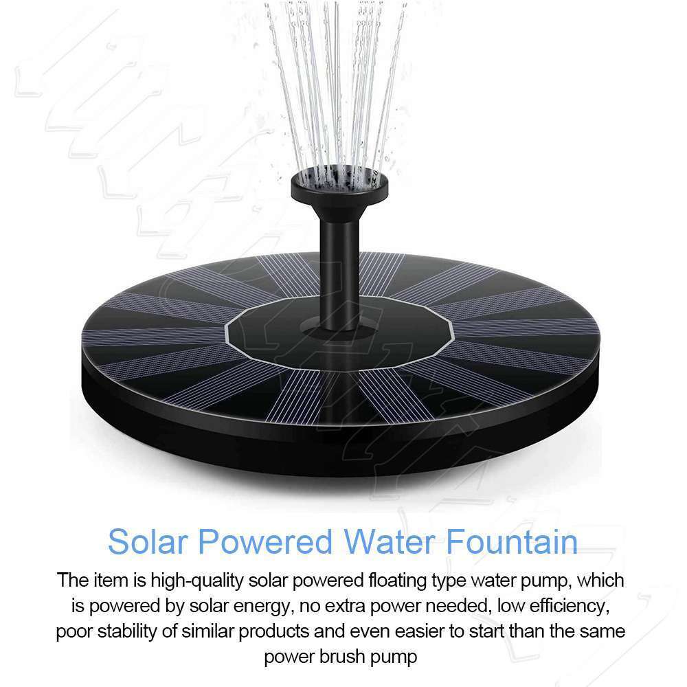 Solar Pond Pump Garden Water Fountain Pool Decoration Floating Powered Water