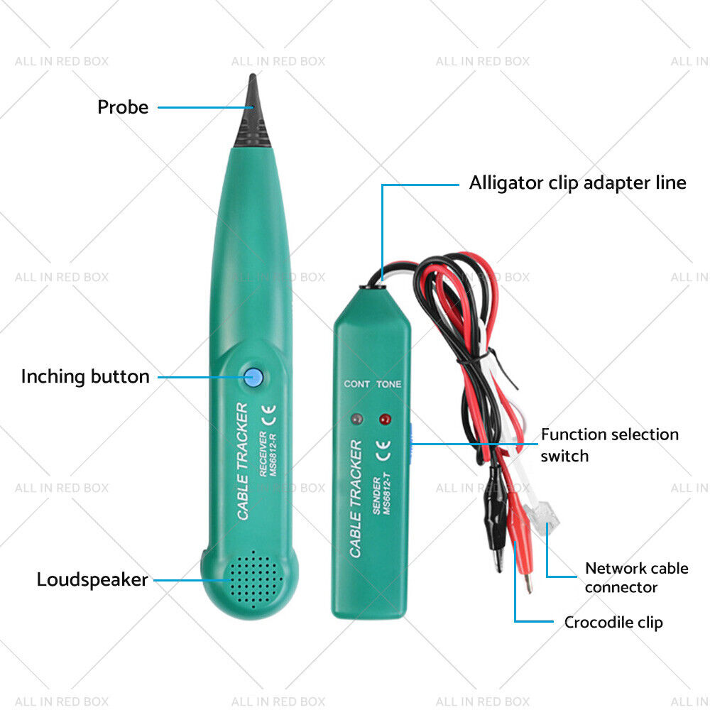 Wire Network Telephone Tracer Cable Finder Tone Generator Probe Tracker