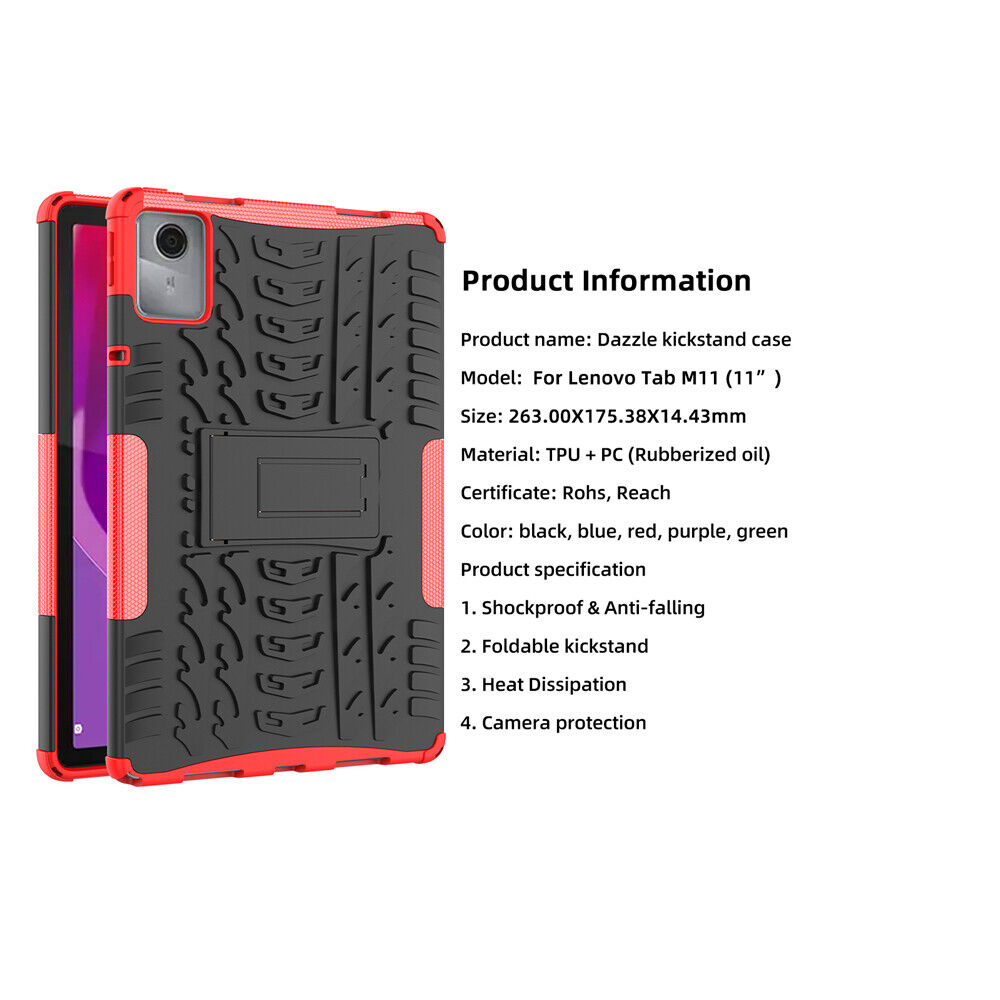 For Lenovo Tab M11 TB330FU Tablet Shockproof Heavy Duty Stand Case Rugged Cover