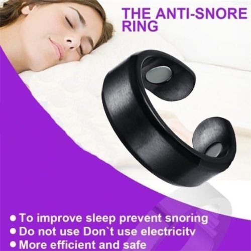 2x Anti Snore Magnetic Ring Reflexology Stop Snoring Apnea Sleeping Aid Device