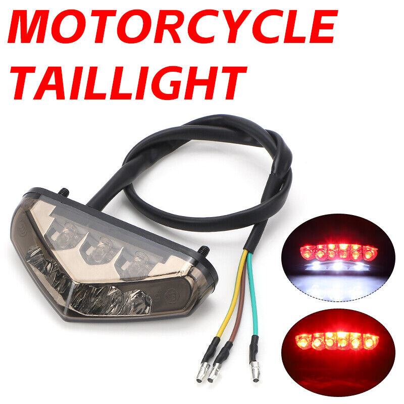 Motorcycle Mini Led Brake Tail Light License Plate Lamp 12V For Chopper Bobber