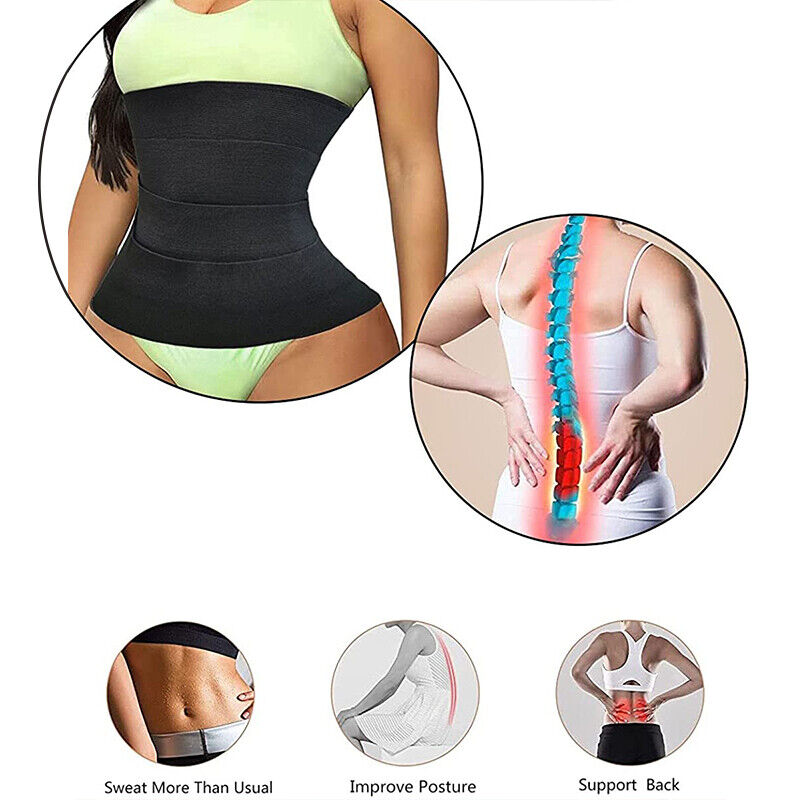 Slimming Bandage Wrap Lumbar Waist Support Sauna Belt Trimmer Body Shaper