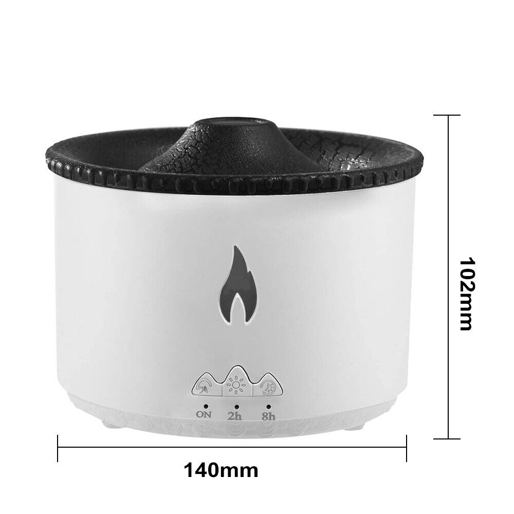 360ml Humidifier Essential Oil Diffuser Volcano Flame Style Remote Hotels Home