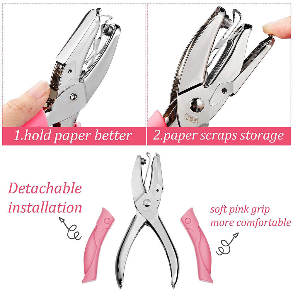 Handle Hole Punch DIY Loose-leaf Paper Cutter Single Hole Puncher School Office