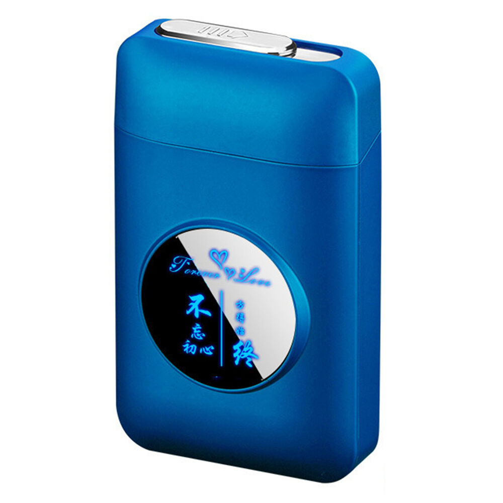 USB Rechargeable Cigarette Case Box With Windproof Lighter