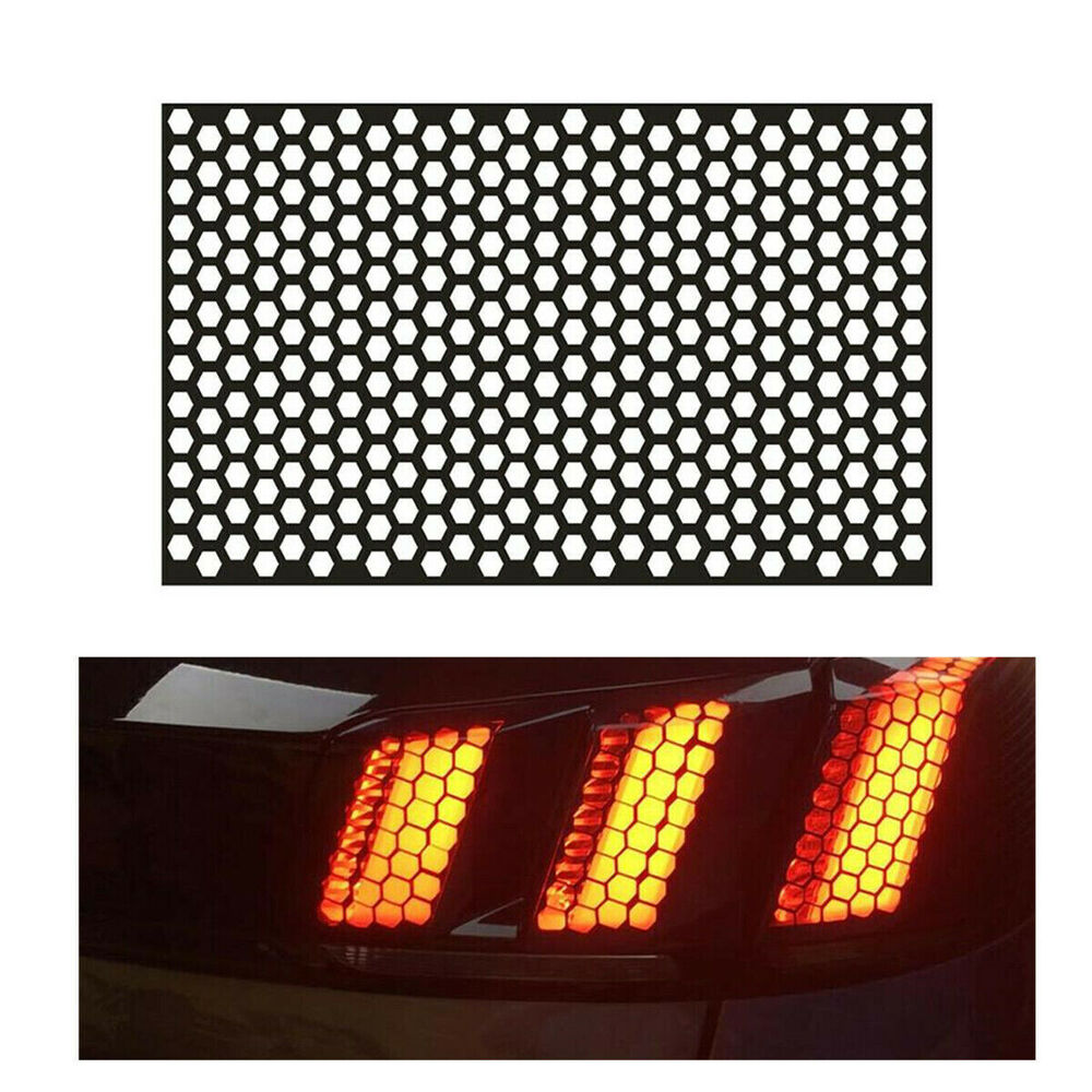 48x30cm Car Accessories Rear Tail Light Honeycomb Sticker Taillight Lamp Cover