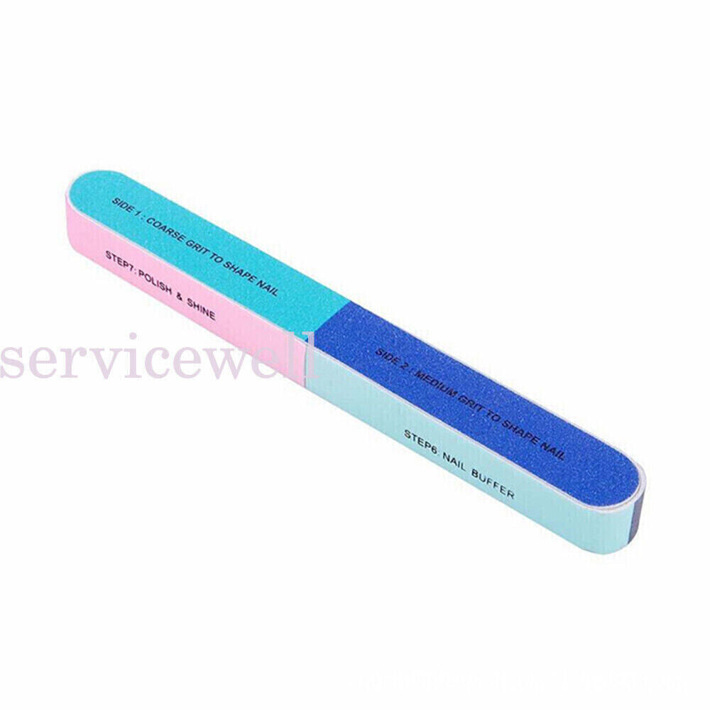 4x Professional Nail Sanding Block Straight Buffer Sand Surface Manicure