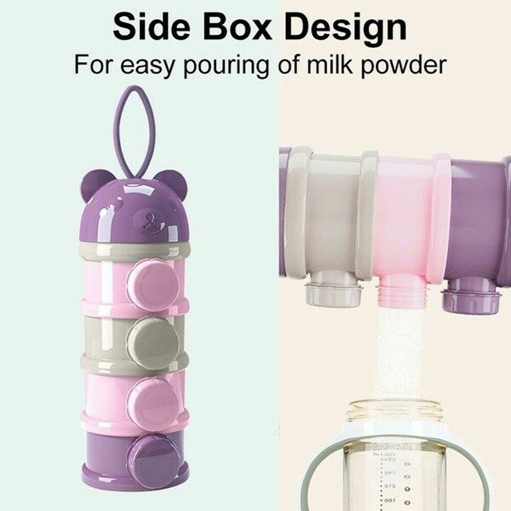 1 x 4 Layers Baby Milk Powder Formula Dispenser Feeding Case Box Food Container