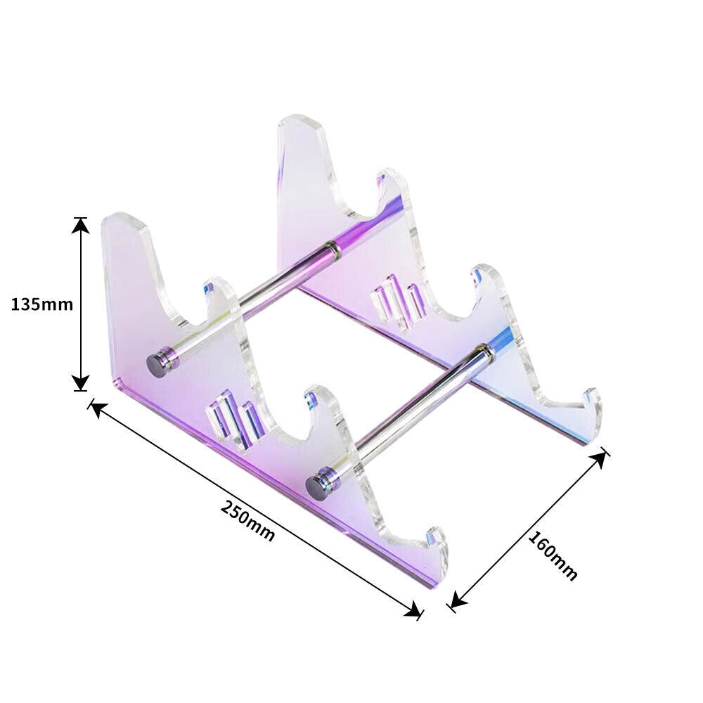 3 Tiers Display Keyboard Holder Transparent Acrylic Keyboard Stand Detachable #T