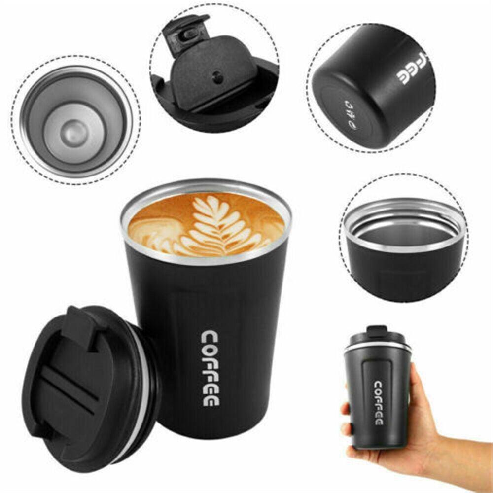 Insulated Reusable Coffee Mug Vacuum Travel Cup Thermal Stainless Steel Flask