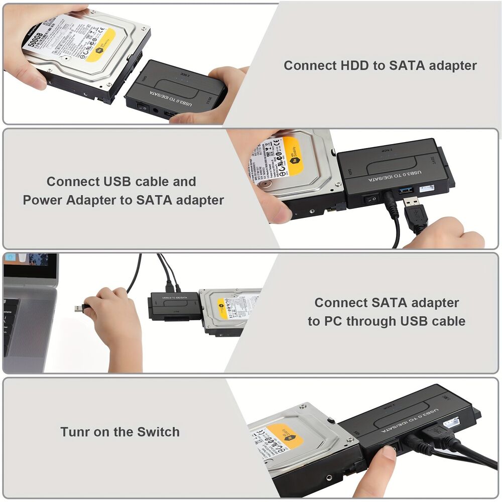 USB 3.0 To SATA 3.5 2.5 Hard Drive Adapter Cable For Samsung Seagate WD HDD SFD