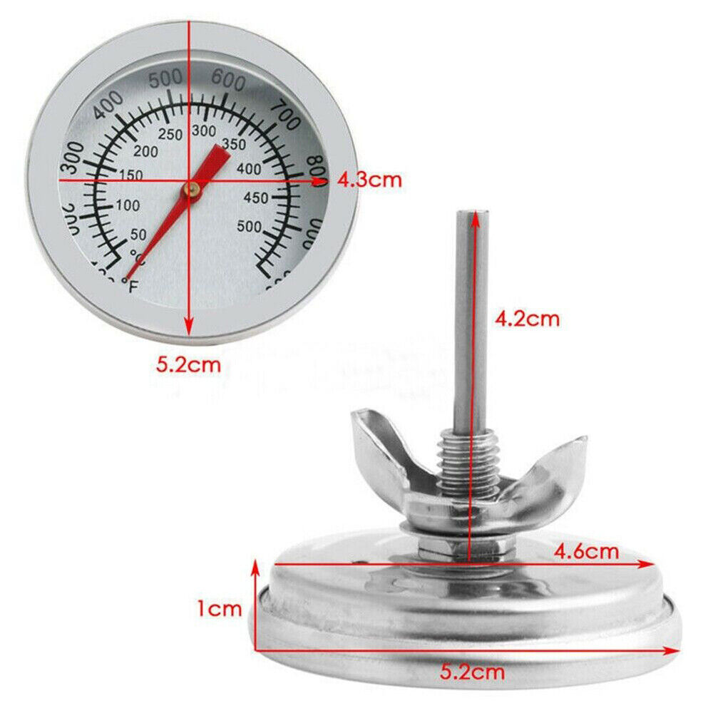 50-500℃ Stainless Steel Barbecue BBQ Grill Thermometer Temperature Gauges Tools