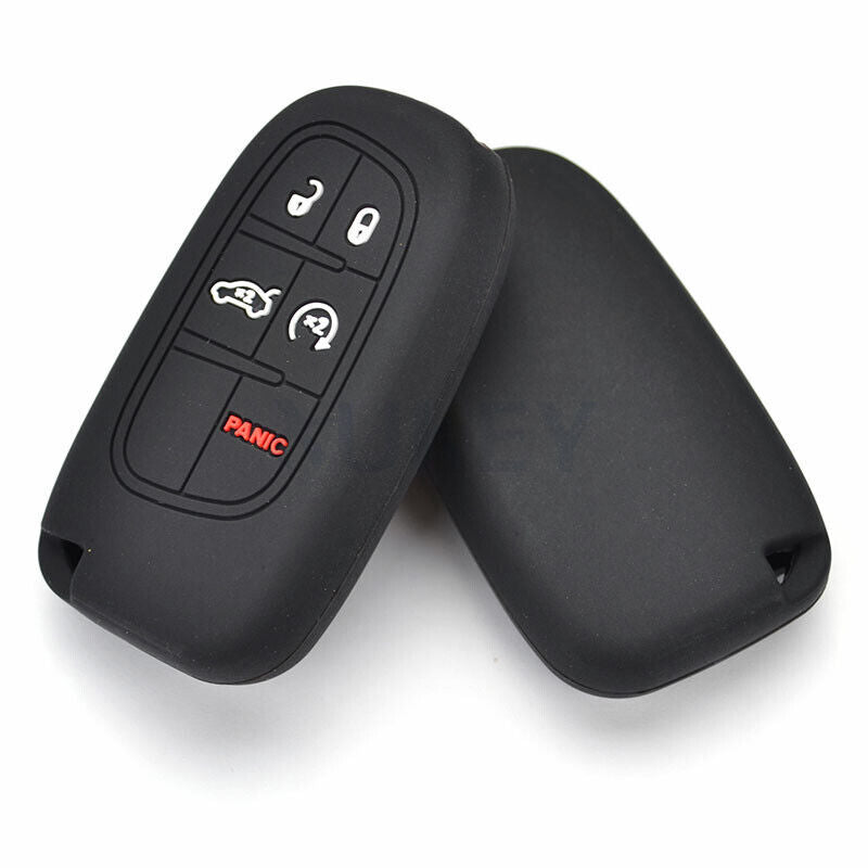 For Jeep Dodge Chrysler Key Fob Chain Remote Smart Case Cover Protect 5 Buttons