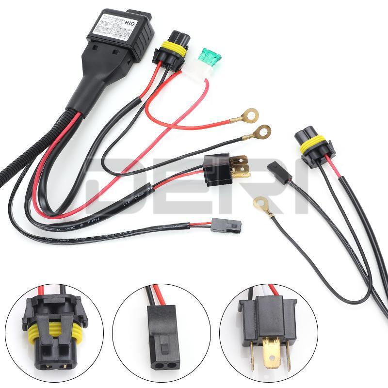 H4 Relay Harness Kit Hi/Lo Beam Bi-LED Headlight HID Bulb Wiring Controller 12V