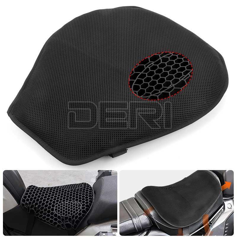 Motorcycle Seat Cushion Pillow Pad Cover Shock Absorb Gel Mat w/sleeve Motorbike