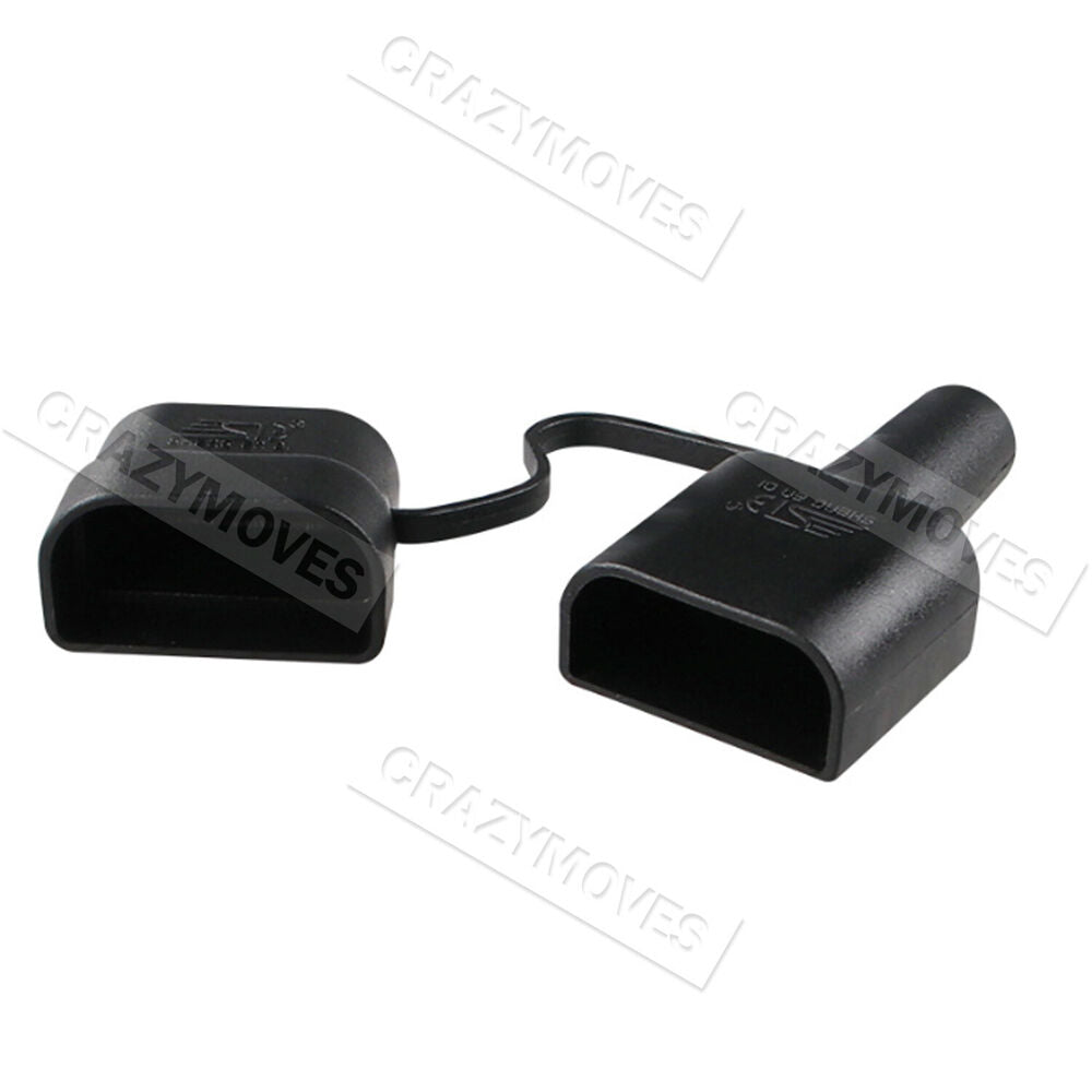 4x Waterproof 50A Anderson Plug Dust Cable Sheath Cover Black With Cap