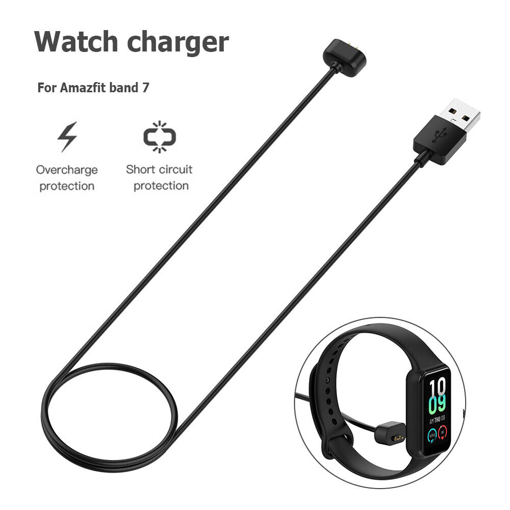 USB Charger Cable Accessories USB Charging Cable Cord for Huami Amazfit Band 7