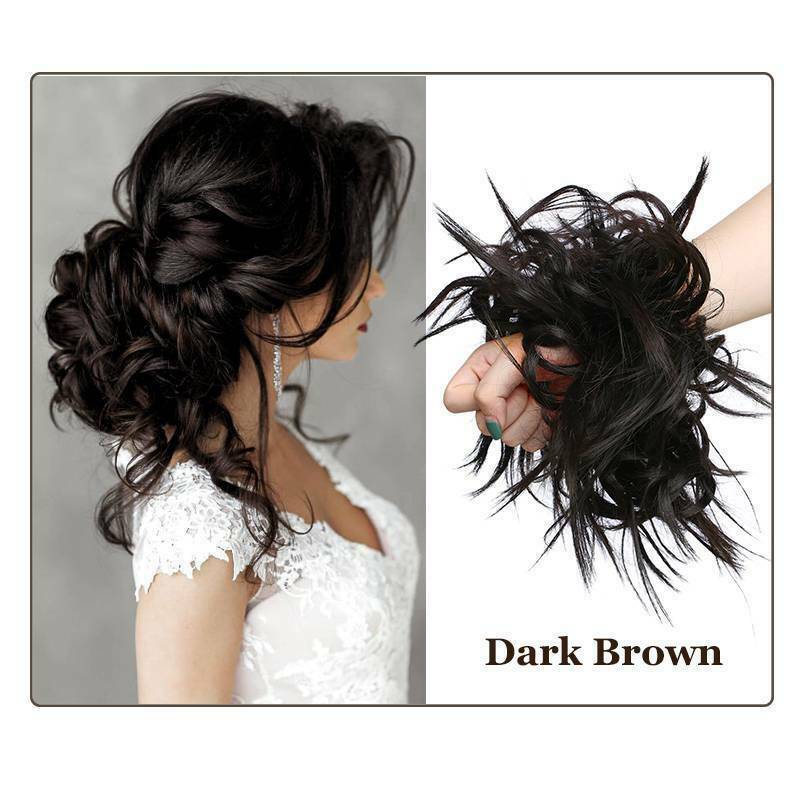 Thick Messy Bun Hair Piece Scrunchie Updo Wrap Hair Extensions Real as human