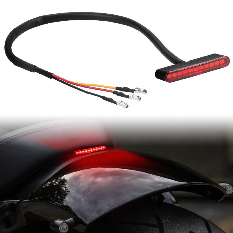 2x Universal Mini 11 LED Motorcycle Tail Light Rear Stop Running Brake Lamp 12V