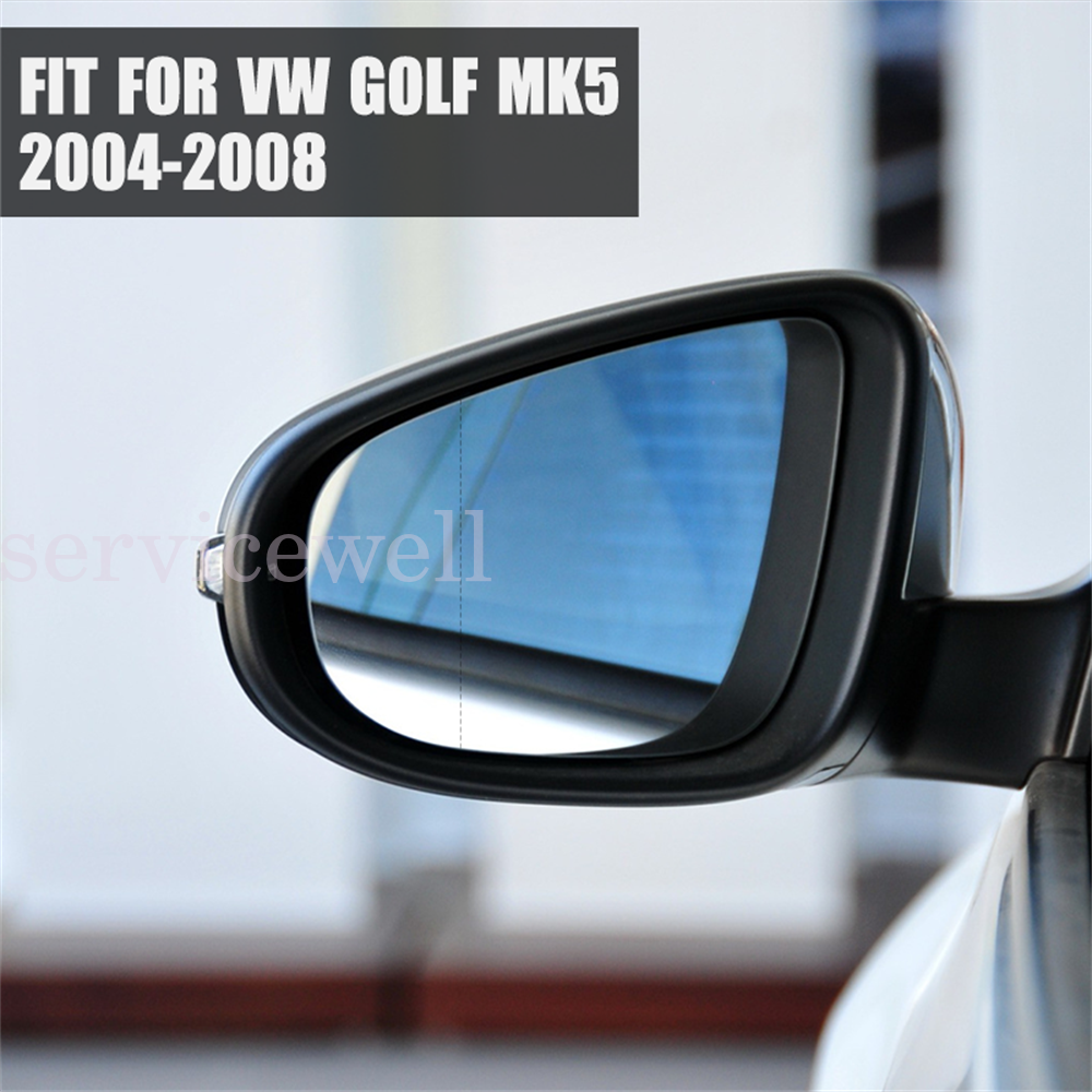 PASSENGER SIDE LEFT MIRROR GLASS FOR VW GOLF MK5 04-2008 WITH HEATED BACK BASE