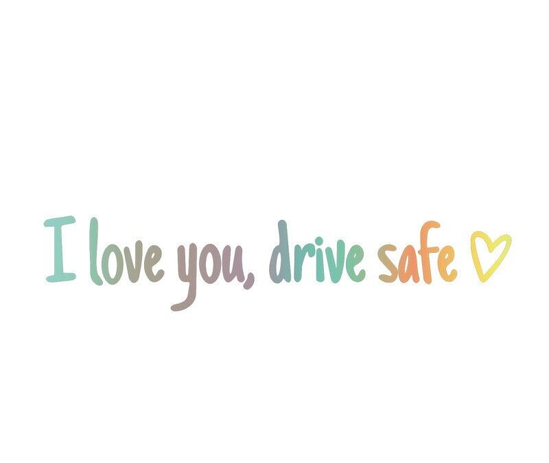 I Love You Drive Safe Heart Mirror Decal Sticker Vinyl Truck Window Car 2024 New